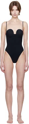 Magda Butrym Thin Shoulder Strap One-piece Swimsuit In Black