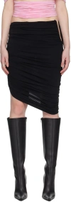 Magda Butrym Black Ruched Mini Skirt In Black