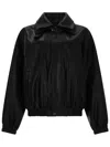 Magda Butrym Black Solid Shirt Collar Jacket In Black