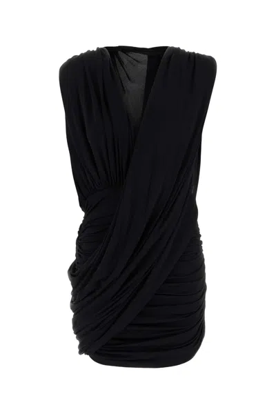 MAGDA BUTRYM BLACK STRETCH CREPE MINI DRESS