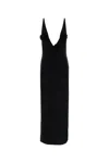 Magda Butrym Black Stretch Lyocell Blend Dress In Black