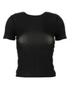 Magda Butrym Black Stretch Mesh Top In Black