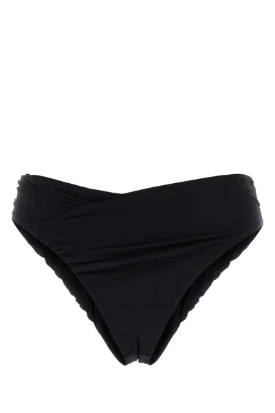 MAGDA BUTRYM BLACK STRETCH NYLON BIKINI BOTTOM