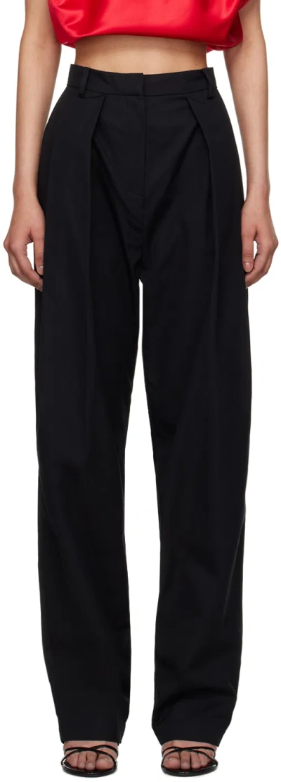 Magda Butrym Black Tapered Trousers In 80 Black
