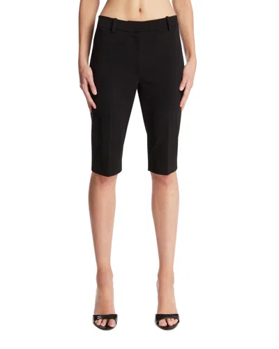Magda Butrym Black Viscose Bermuda Shorts In Black Nero   #000000