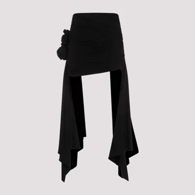 MAGDA BUTRYM BLACK VISCOSE MINI SKIRT