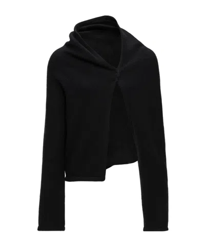 Magda Butrym Black Wrap Cardigan