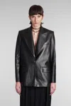 Magda Butrym Peak-lapels Sheepskin Blazer In Black