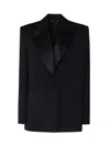 Magda Butrym Blazer With Satin Lapels In Black
