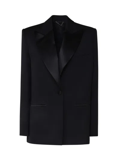 MAGDA BUTRYM BLAZER WITH SATIN LAPELS