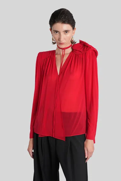 Magda Butrym Blouse 03 Blouse In Viola Polyamide Polyester In Red