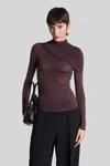 Magda Butrym Blouse 06 Topwear In Bordeaux Polyamide Polyester In Burgundy