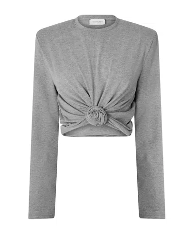 Magda Butrym Blouse 14 Long Sleeve In Gray