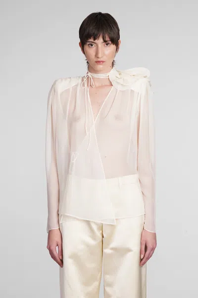 Magda Butrym Blouse In White Silk