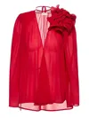 Magda Butrym Blouse With Flower In Red
