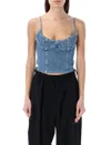 Magda Butrym Denim Top In Blue
