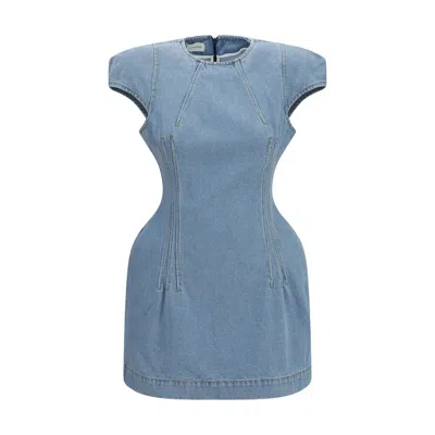 Magda Butrym Blue Cotton Casual Dress