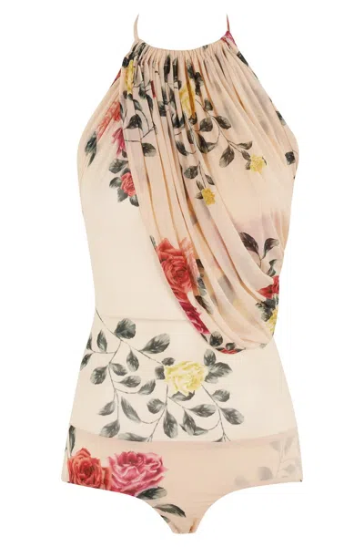 Magda Butrym Bodysuit 04 Beige Print