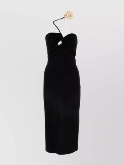Magda Butrym Bold Backless Dress With Central Slit In Black