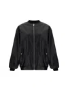 Magda Butrym Zip-up Sheepskin Bomber Jacket In Black
