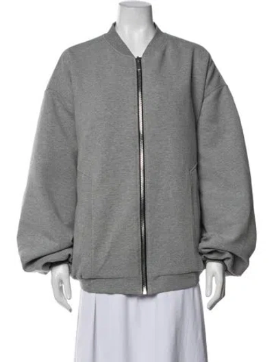 Pre-owned Magda Butrym Bomber Jacket In Grey