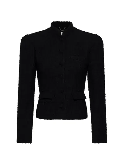 Magda Butrym Bouclé Single-breasted Blazer In Black
