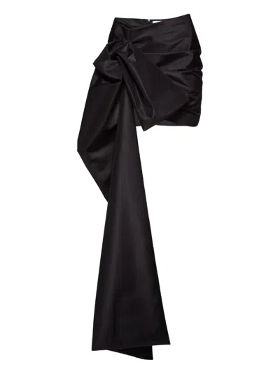 Magda Butrym Bow Draped Mini Skirt In Black
