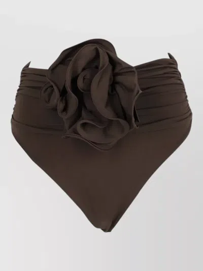 Magda Butrym Shell-blend Swimwear Fabric In Brown