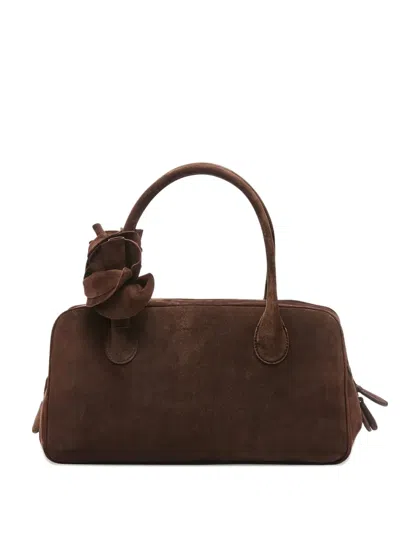 Magda Butrym Brigitte Flower-detail Tote Bag In Brown