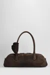 Magda Butrym Briggitte Rose-embellished Suede Tote Bag In Brown