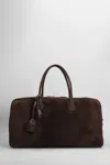 Magda Butrym Brigitte Large Leather-trimmed Suede Tote In Brown
