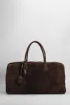 Magda Butrym Brigitte Large Leather-trimmed Suede Tote In Brown