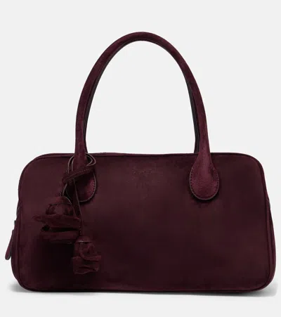 Magda Butrym Brigitte Large Suede Shoulder Bag In Purple