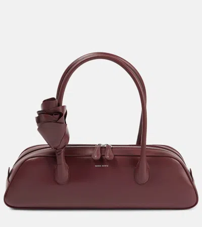 Magda Butrym Brigitte Leather Shoulder Bag In Bordeaux