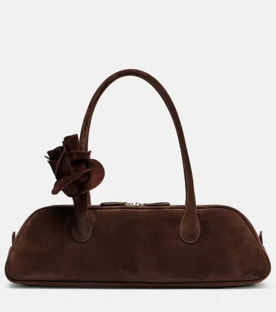 Magda Butrym Brigitte Suede Shoulder Bag In Brown