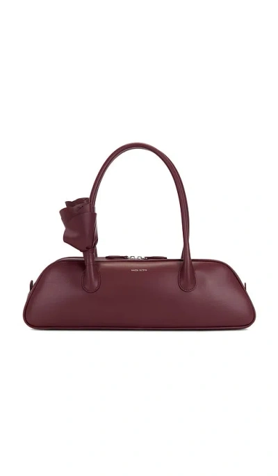 Magda Butrym Brigitte Burgundy Handbag With Structured Silhouette In Red
