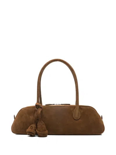 Magda Butrym Brigitte Trapeze Suede Tote Bag In Brown