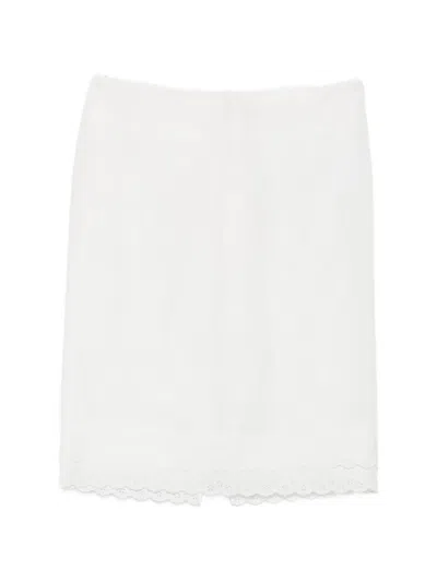 Magda Butrym Broderie-anglaise Midi Skirt In White