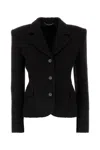 Magda Butrym Brown Boucle Blazer In Brown