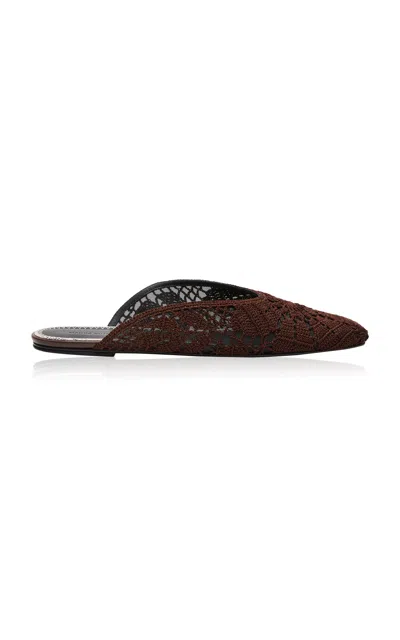 Magda Butrym Brown Crochet Mules