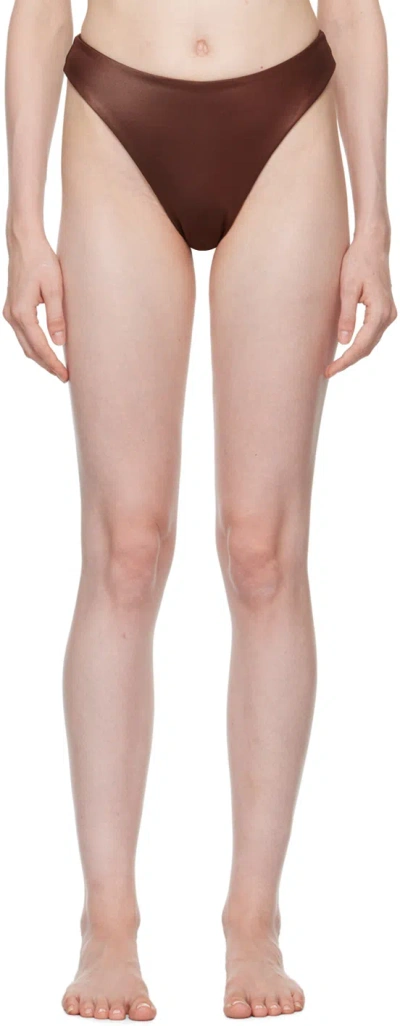 Magda Butrym Brown High Leg Bikini Bottom