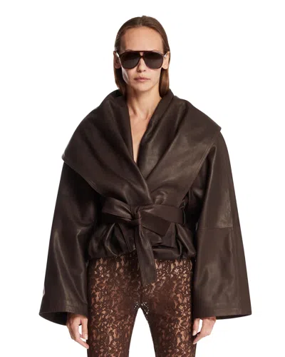 Magda Butrym Brown Leather Jacket