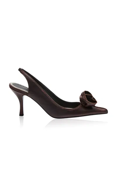 Magda Butrym Brown Rose Low Slingbacks