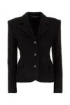 Magda Butrym Brown Boucle Blazer In Brown
