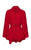 Magda Butrym Bubble-hem Belted Jacket In Red