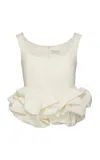 Magda Butrym Bubble Hem Tank Top In White