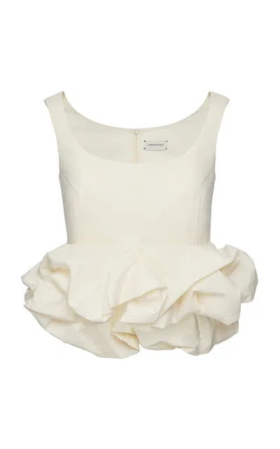 Magda Butrym Bubble Hem Tank Top In White