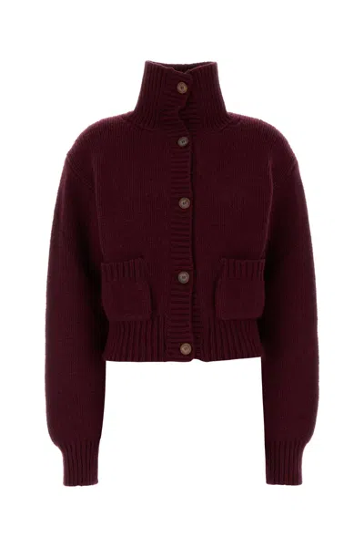 Magda Butrym Burgundy Cashmere Cardigan
