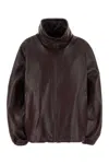 Magda Butrym Burgundy Leather Oversize Jacket In Burgundy