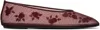 Magda Butrym 10mm Embroidered Ballerina Flats In Burgundy